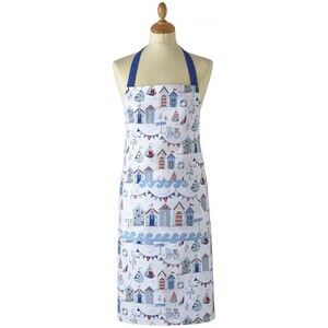 Cooksmart England Beside the Sea Apron Sailing Ships Beach Huts 24 x 33-in Gift